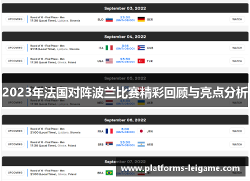 2023年法国对阵波兰比赛精彩回顾与亮点分析
